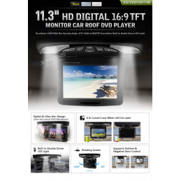 11,3 inch HD Dakscherm dvd player