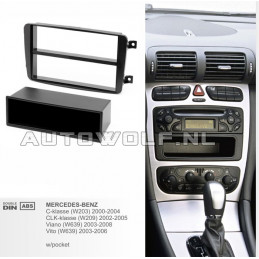 1 DIN panel Mercedes to ISO