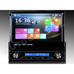 AW1088M 1 DIN 7 inch klapscherm autoradio met Navigatie, DVD, bluetooth