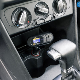 FM transmitter mp3 with bluetooth black with aux, usb and remote control
