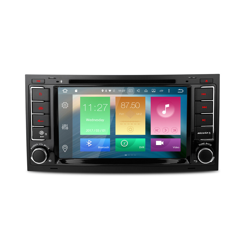 2DIN 7 inch Android navigatie, multimedia car pc met DAB, 2GB ram 32gb opslag voor touareg