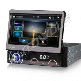 AW161217 1 DIN 7 klapscherm met Navigatie, DVD, screenmirroring
